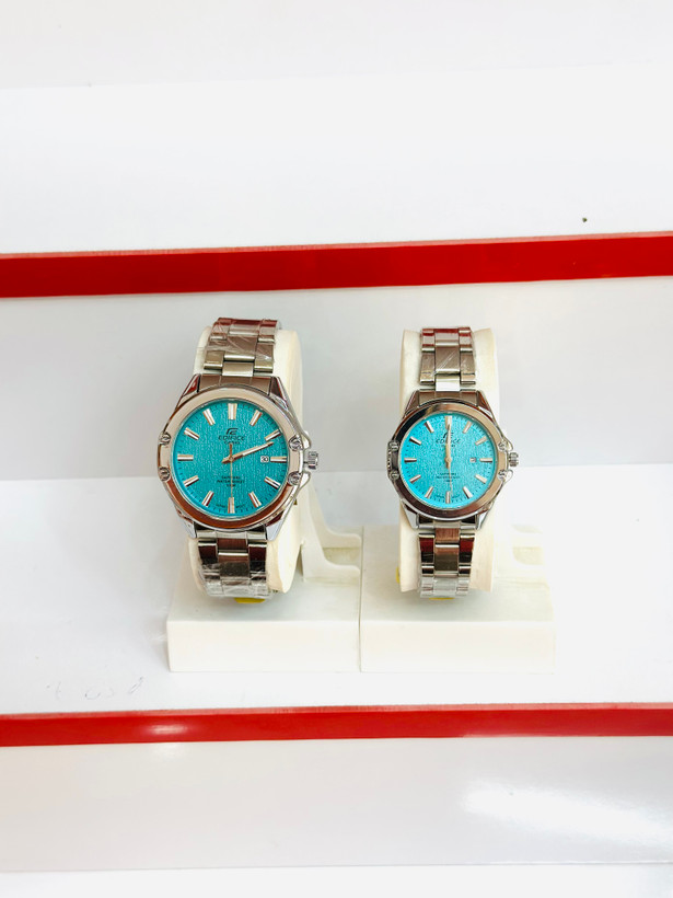 ساعت مچی ست زنانه و مردانه ادیفایس کاسیو EDIFICE CASIO بند استیل