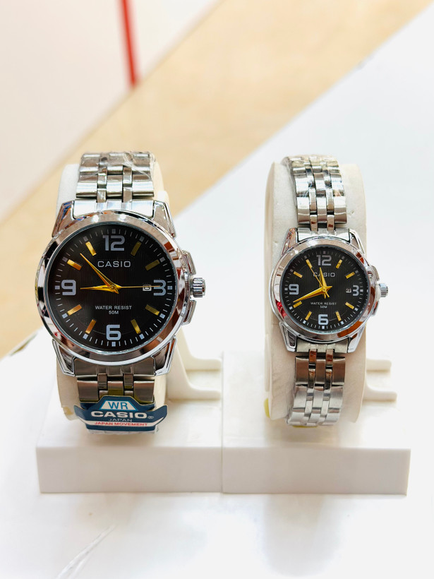 ساعت مچی ست زنانه و مردانه کاسیو CASIO بند استیل