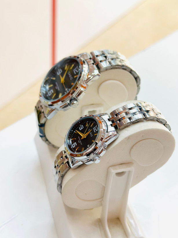ساعت مچی ست زنانه و مردانه کاسیو CASIO بند استیل
