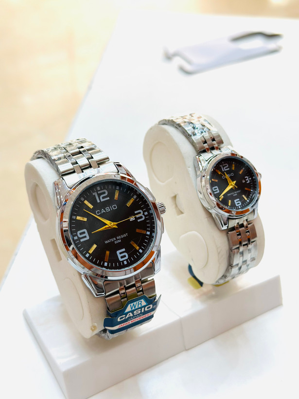 ساعت مچی ست زنانه و مردانه کاسیو CASIO بند استیل