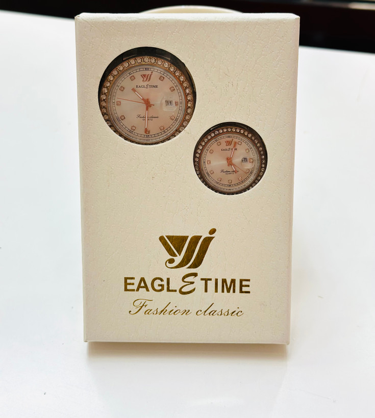 ساعت مچی ست زنانه و مردانه ایگل تایم EAGLE TIME بند استیل