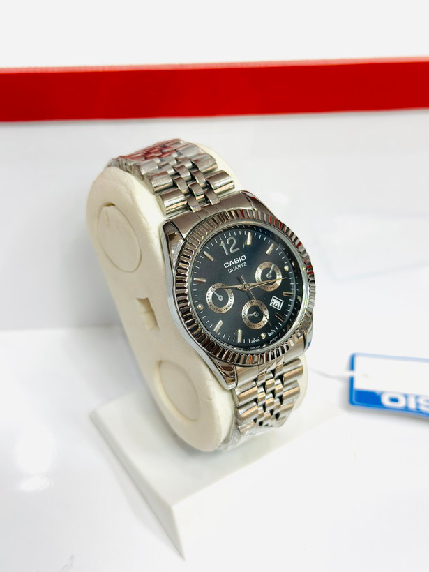 ساعت مچی کاسیو CASIO مردانه بند استیل طرح سه موتور