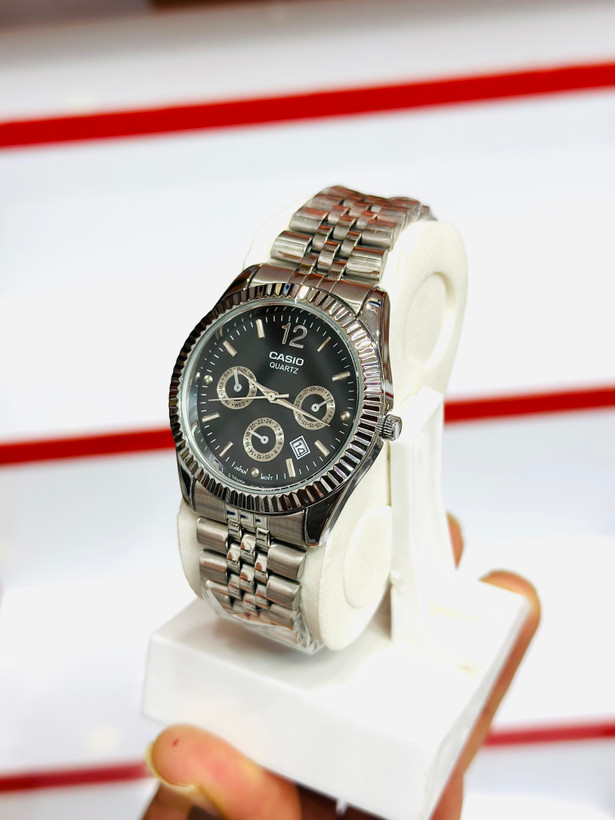 ساعت مچی کاسیو CASIO مردانه بند استیل طرح سه موتور