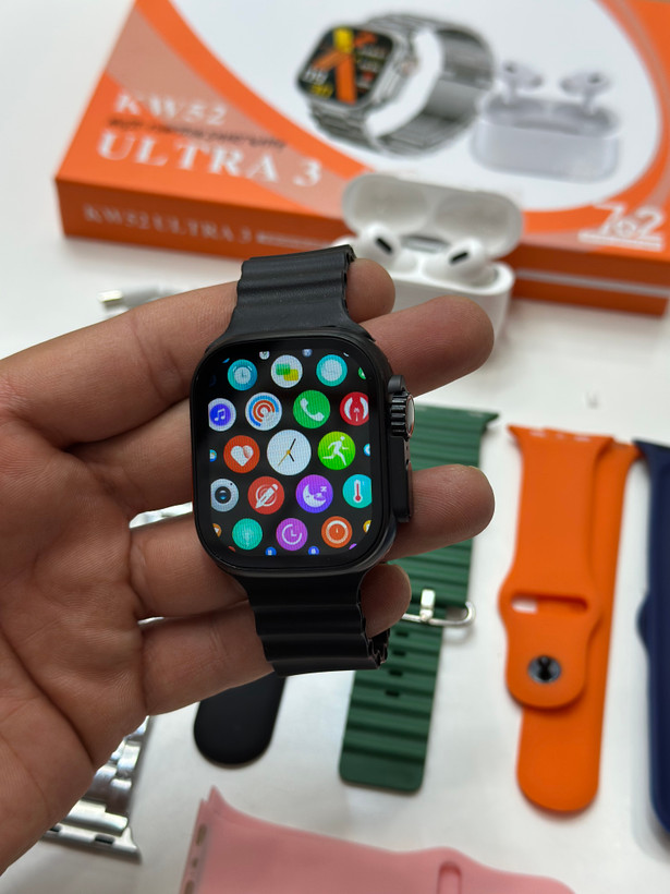 ساعت هوشمند اسمارت واچ مدل KW52 Ultra3 ایرپاد دار