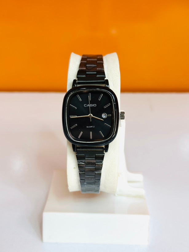 ساعت مچی کاسیو CASIO الدمانی مربع زنانه بند استیل