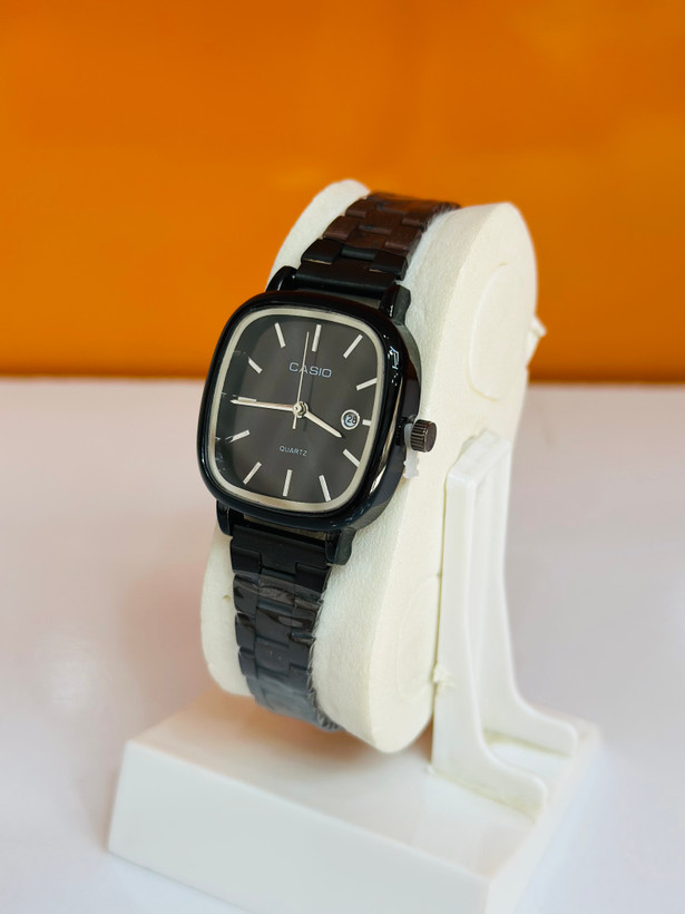 ساعت مچی کاسیو CASIO الدمانی مربع زنانه بند استیل