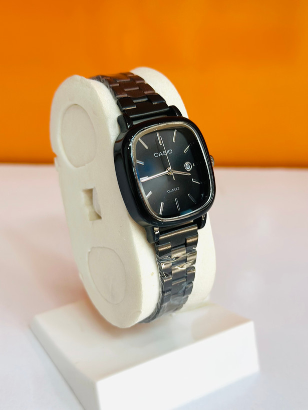 ساعت مچی کاسیو CASIO الدمانی مربع زنانه بند استیل