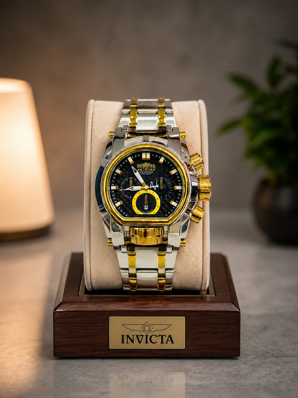 ساعت مچی اینویکتا INVICTA گودزیلا مردانه طرح سه موتور بند استیل