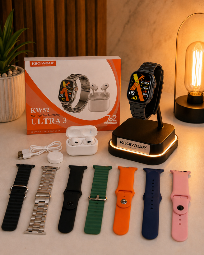 ساعت هوشمند اسمارت واچ مدل KW52 Ultra3 ایرپاد دار