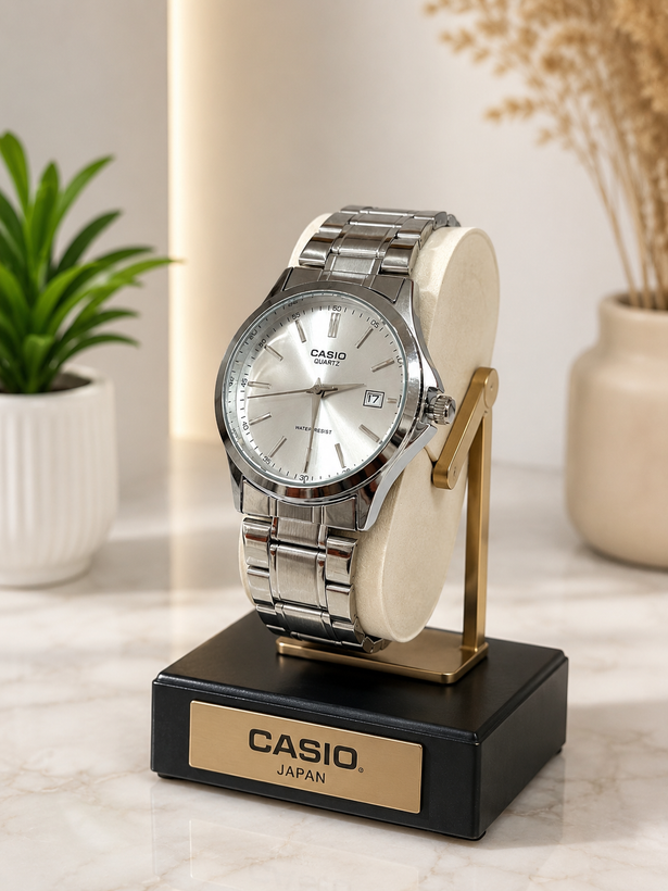 ساعت مچی کاسیو CASIO مردانه جنس بند استیل کلاسیک