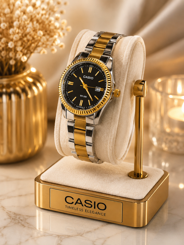 ساعت مچی کاسیو CASIO زنانه بند استیل کلاسیک