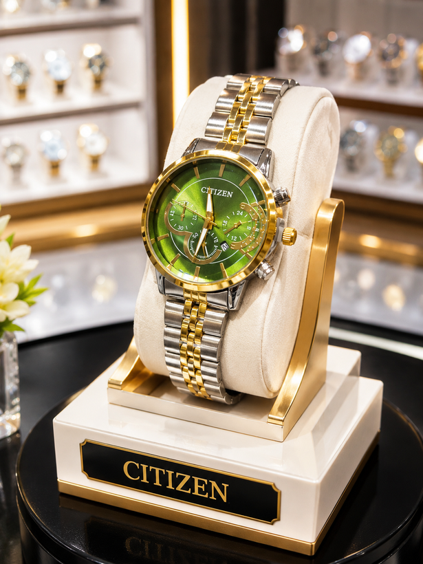 ساعت مچی زنانه CITIZEN بند استیل طرح کرنوگراف