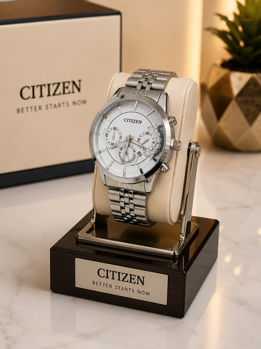 ساعت مچی سیتیزن CITIZEN مردانه بند استیل طرح کرنو
