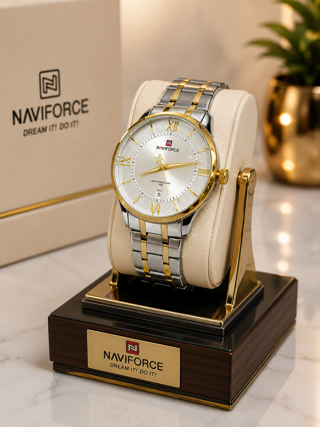 ساعت مچی ناوی فورس NAVIFORCE اورجینال مردانه موتور ژاپن اصلی بند استیل