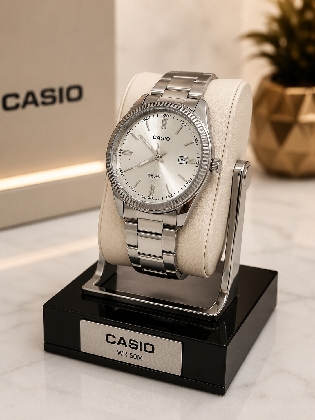 ساعت مچی کاسیو CASIO مردانه بند استیل کلاسیک