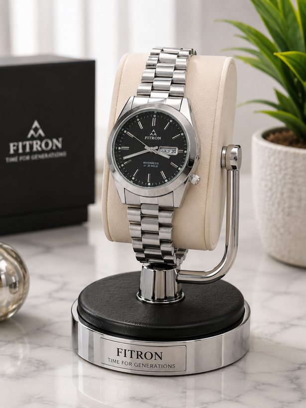 ساعت مچی فیترون FITRON اورجینال مردانه موتور ژاپن اصلی بند استیل