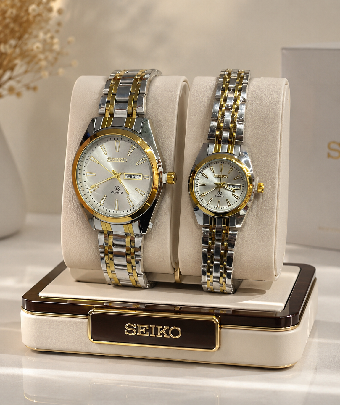ساعت مچی ست زنانه و مردانه سیکو۵ SEIKO بند استیل
