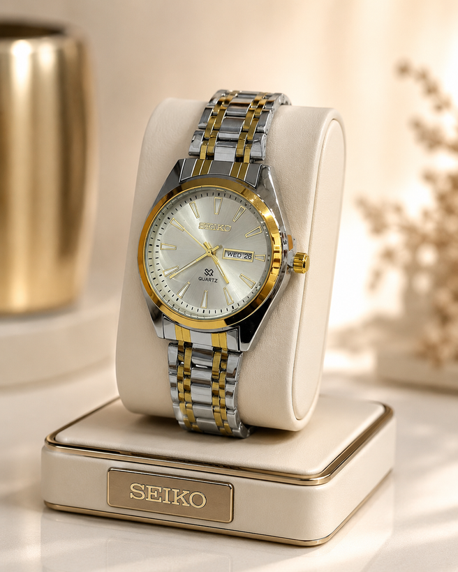 ساعت مچی مردانه سیکو۵ SEIKO بند استیل جفت تقویم