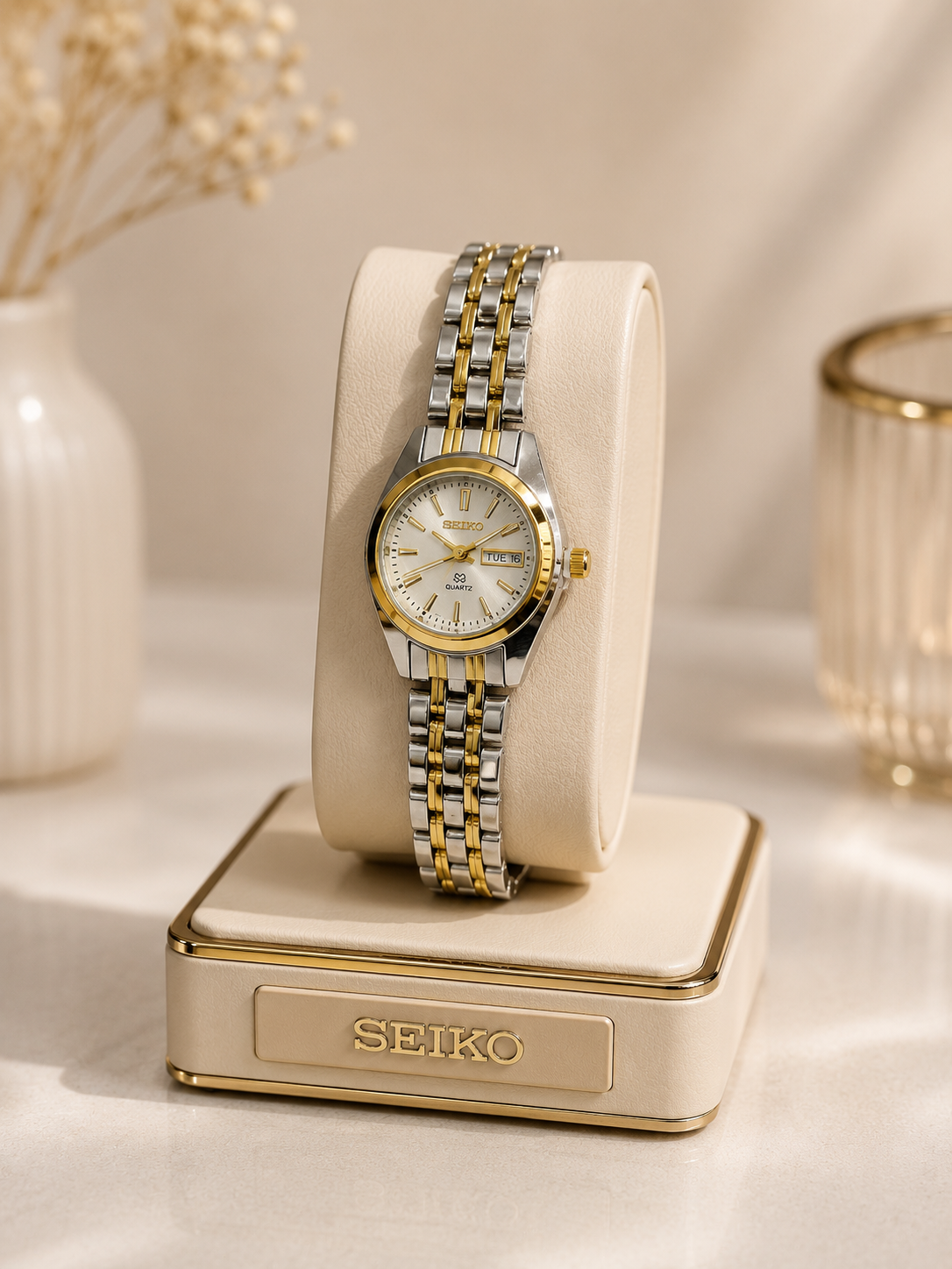 ساعت مچی زنانه سیکو۵ SEIKO بند استیل جفت تقویم