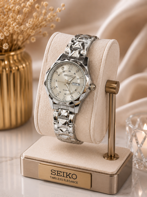ساعت مچی زنانه سیکو۵ SEIKO بند استیل شیشه تراش