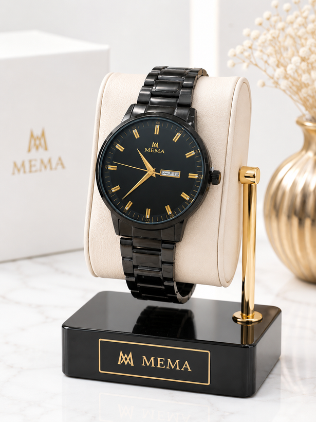 ساعت مچی مردانه مِما MEMA بند استیل جفت تقویم