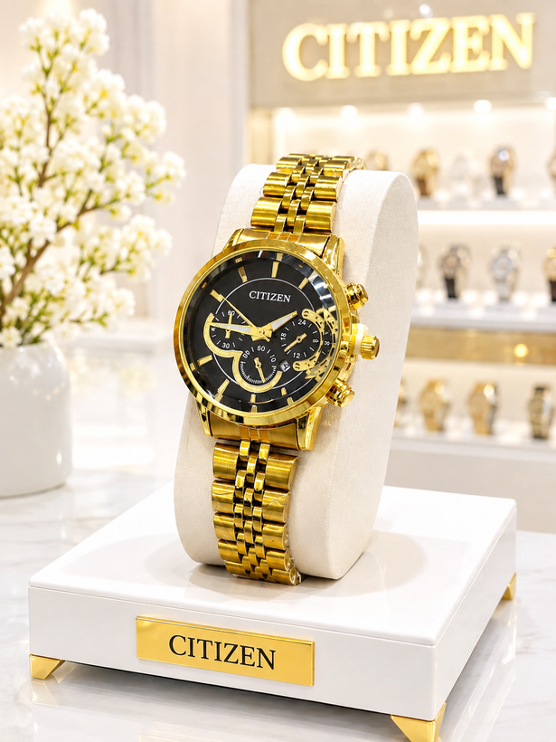 ساعت مچی زنانه سیتیزن CITIZEN بند استیل طرح کرنوگراف