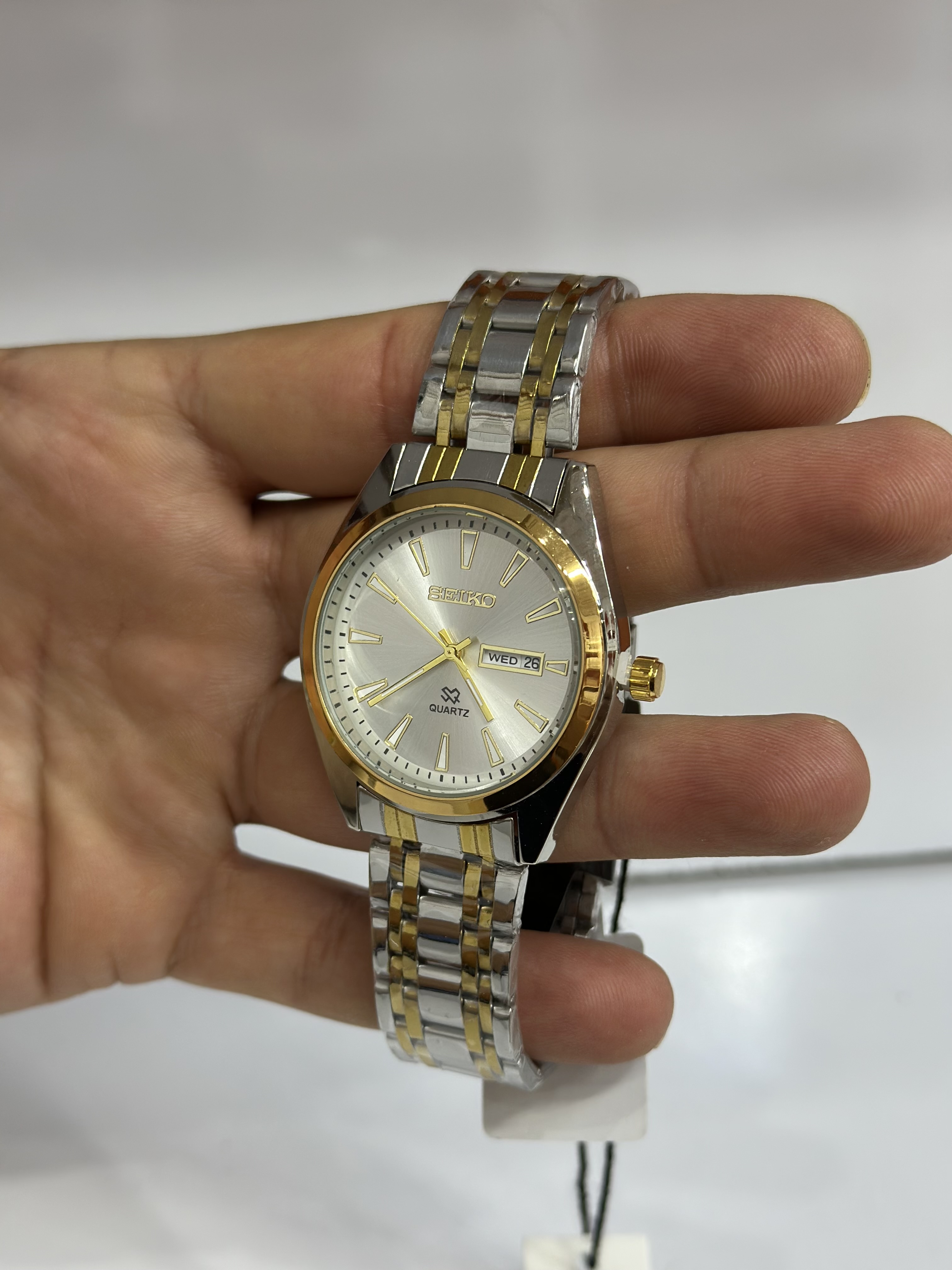 ساعت مچی مردانه سیکو۵ SEIKO بند استیل جفت تقویم