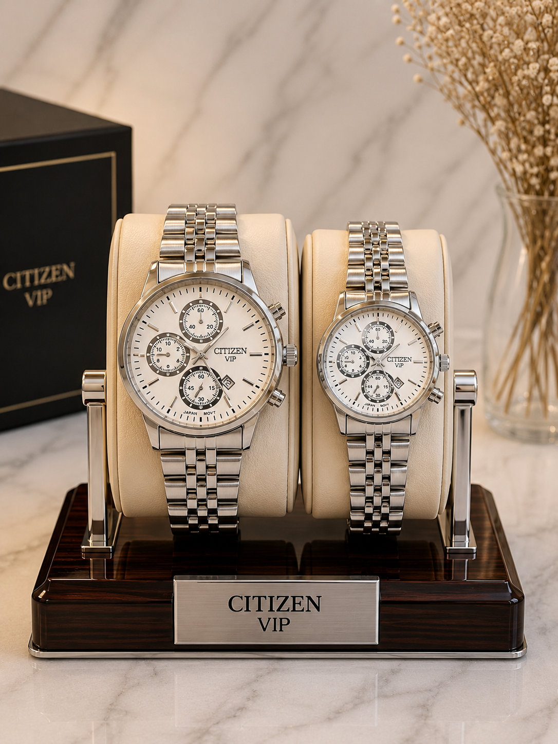 ساعت مچی ست زنانه و مردانه CITIZEN VIP بند استیل