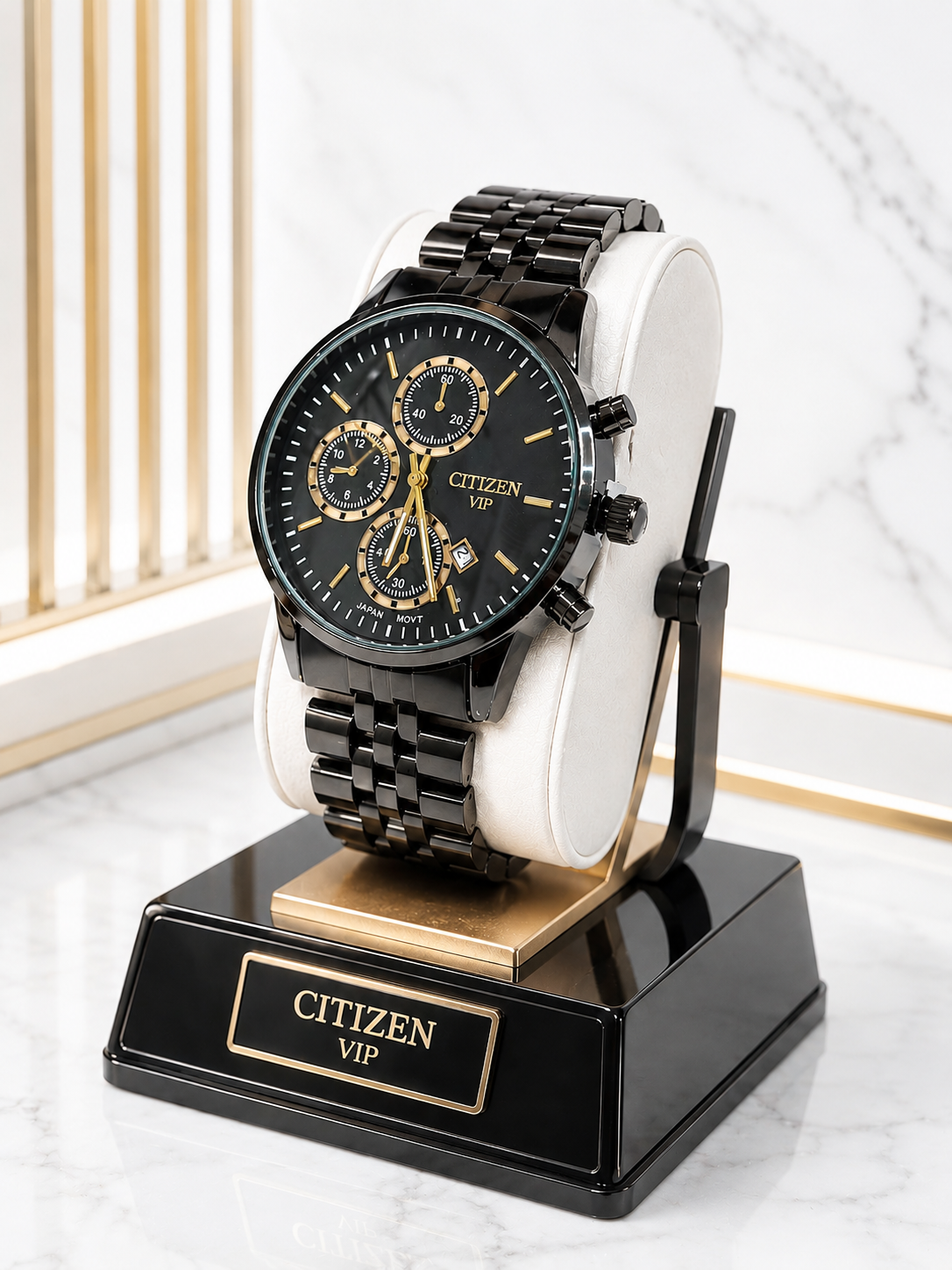 ساعت مچی مردانه CITIZEN VIP بند استیل طرح کرنوگراف