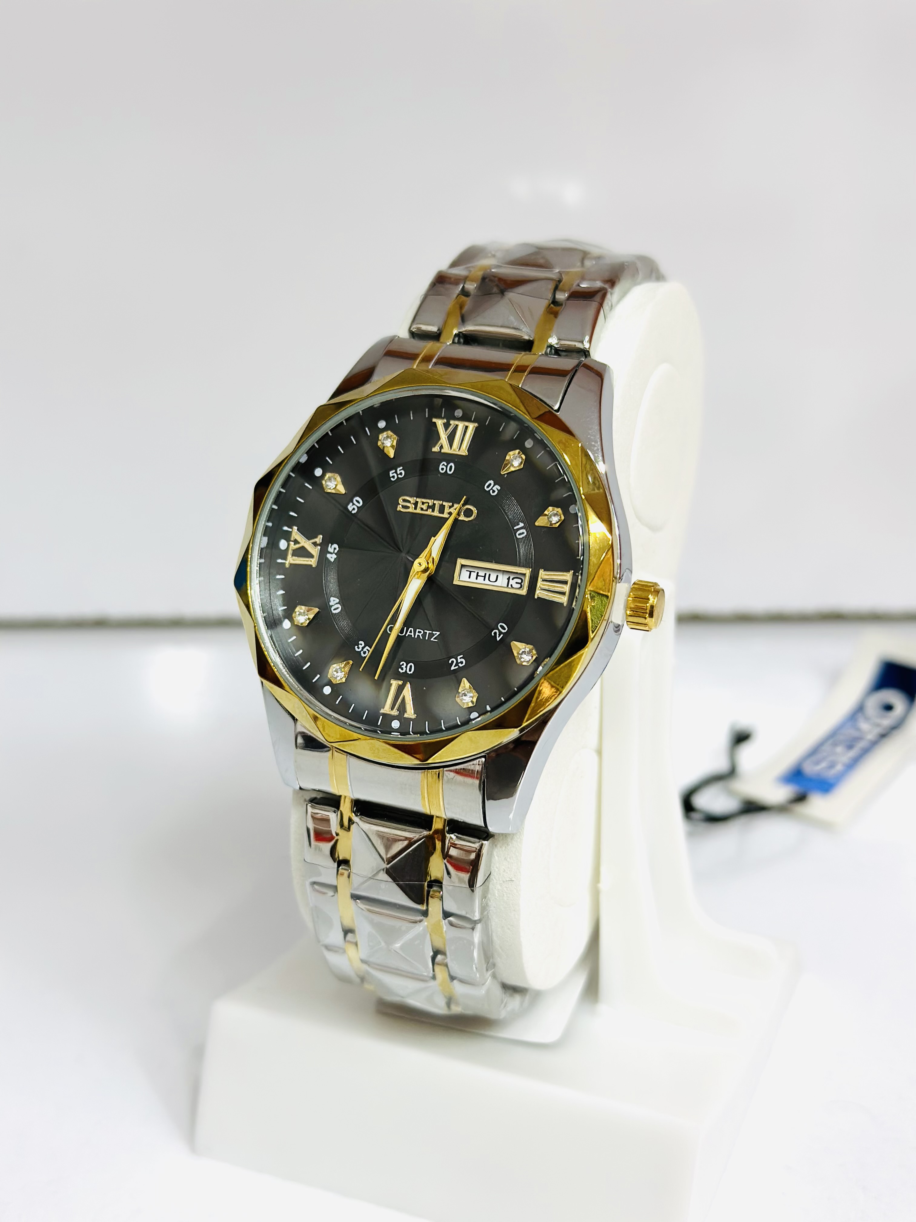 ساعت مچی مردانه سیکو SEIKO الماسی بند استیل