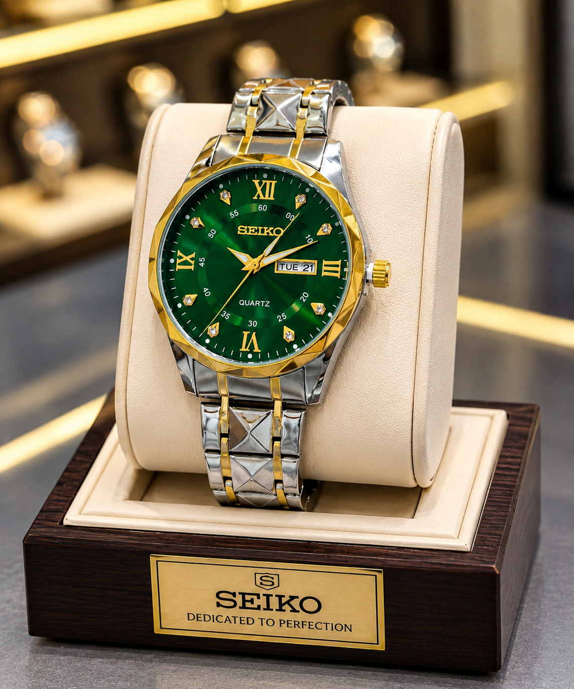 ساعت مچی مردانه سیکو SEIKO الماسی بند استیل