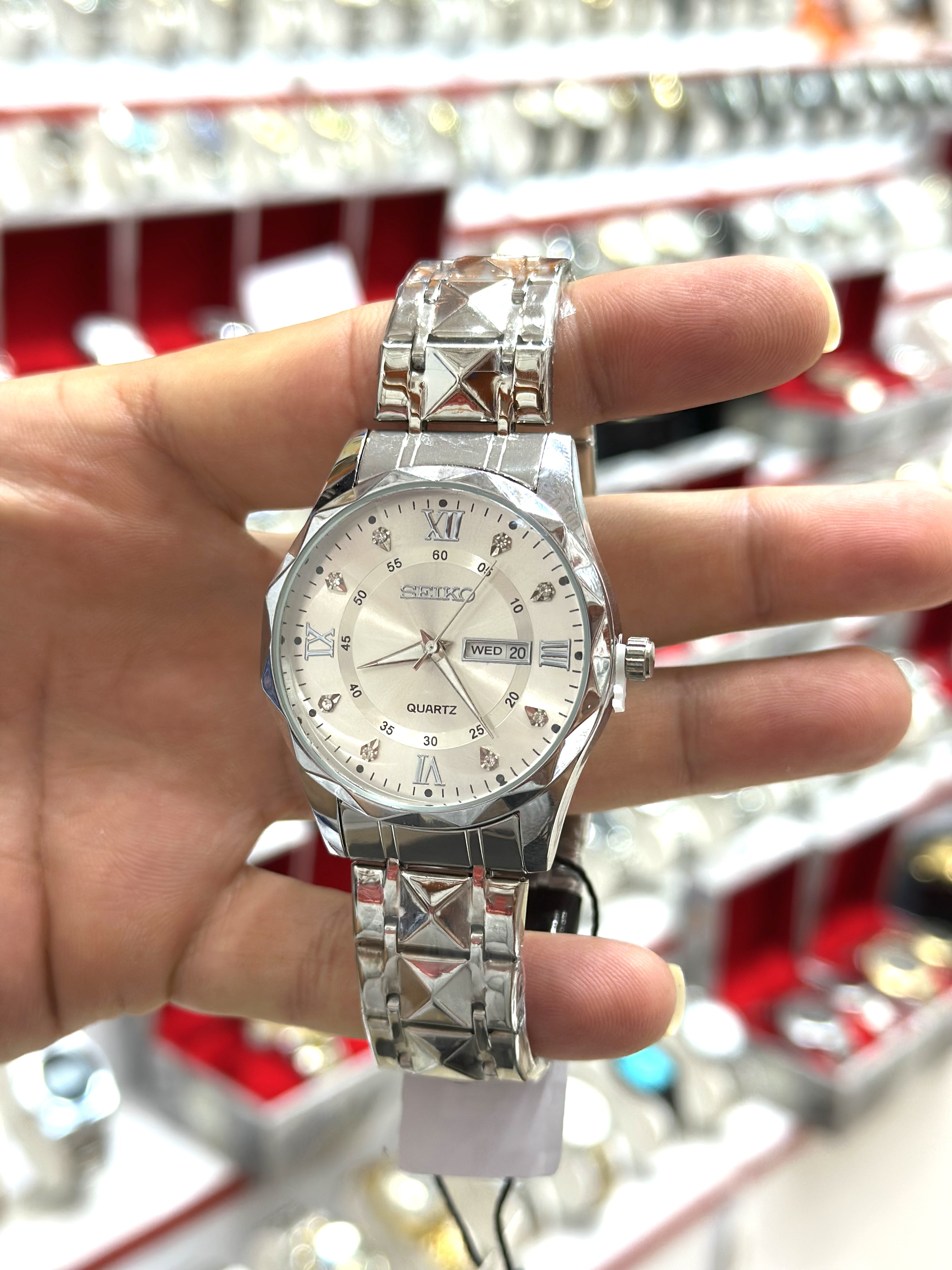 ساعت مچی مردانه سیکو SEIKO الماسی بند استیل