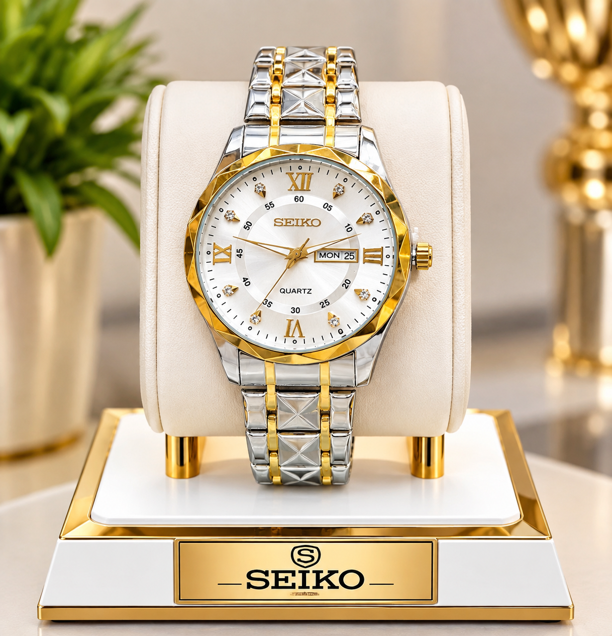 ساعت مچی مردانه سیکو SEIKO الماسی بند استیل