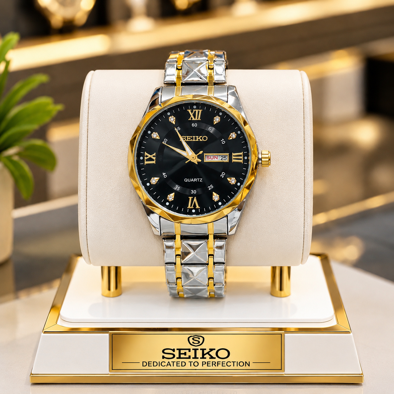 ساعت مچی مردانه سیکو SEIKO الماسی بند استیل