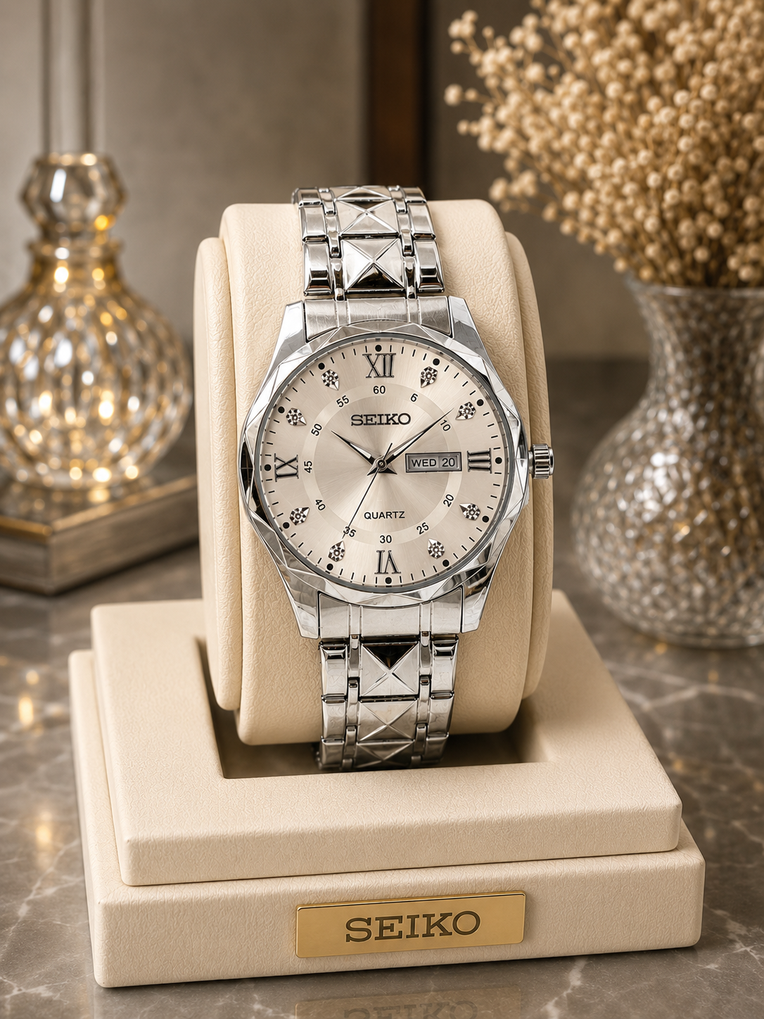 ساعت مچی مردانه سیکو SEIKO الماسی بند استیل